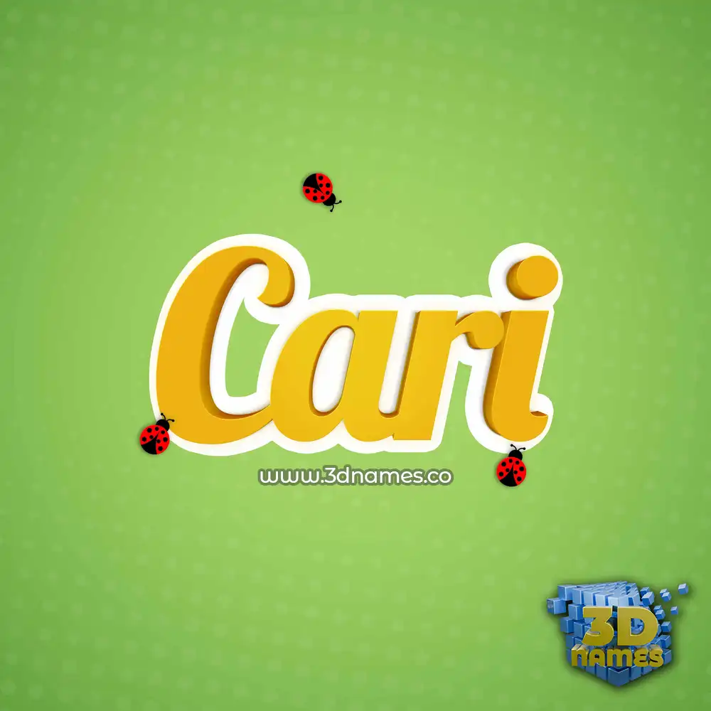 cari in Ladybugs style - 3D name wallpaper