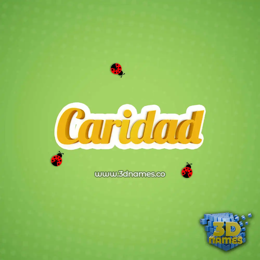 caridad in Ladybugs style - 3D name wallpaper