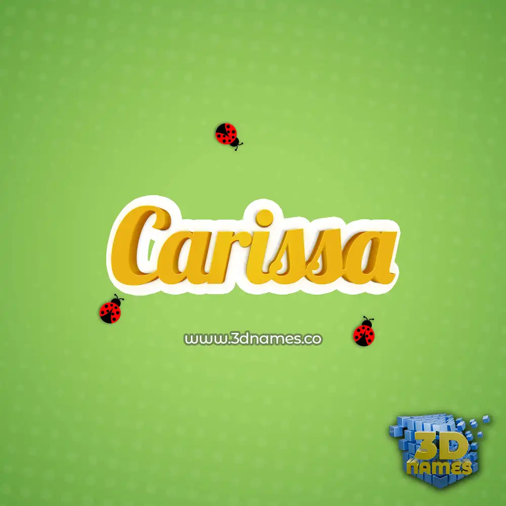 carissa in Ladybugs style - 3D name wallpaper