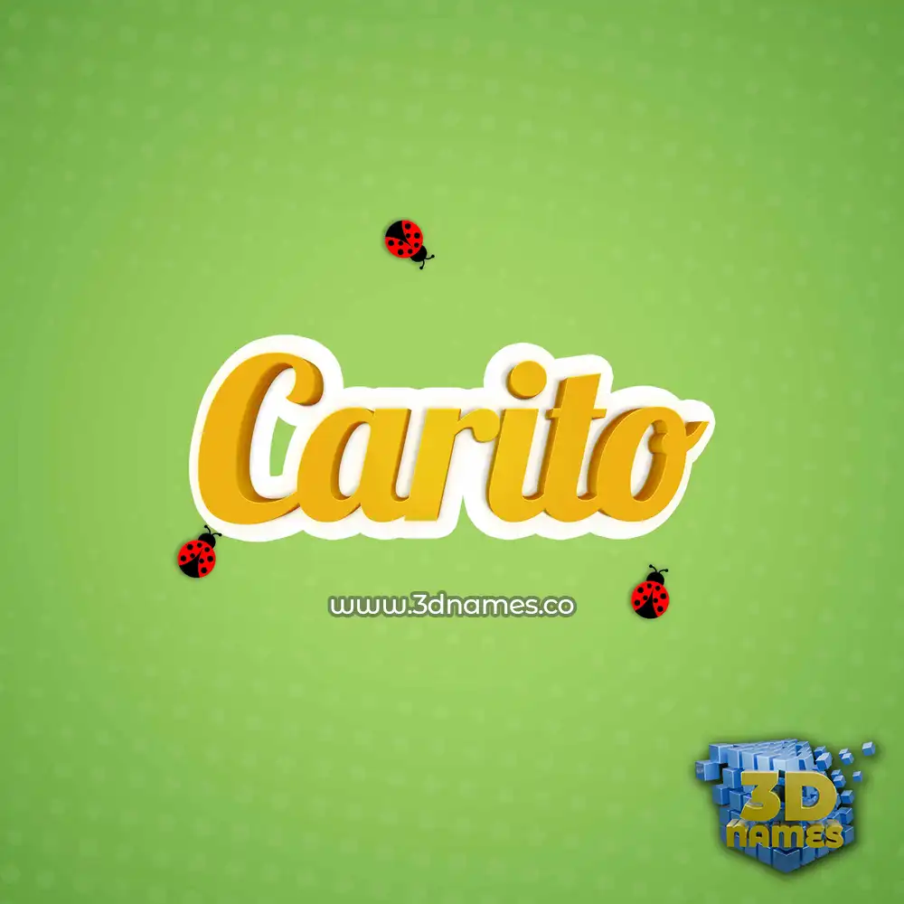 carito in Ladybugs style - 3D name wallpaper