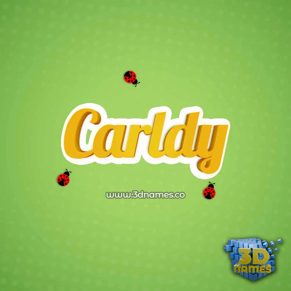 carldy in Ladybugs style - 3D name wallpaper
