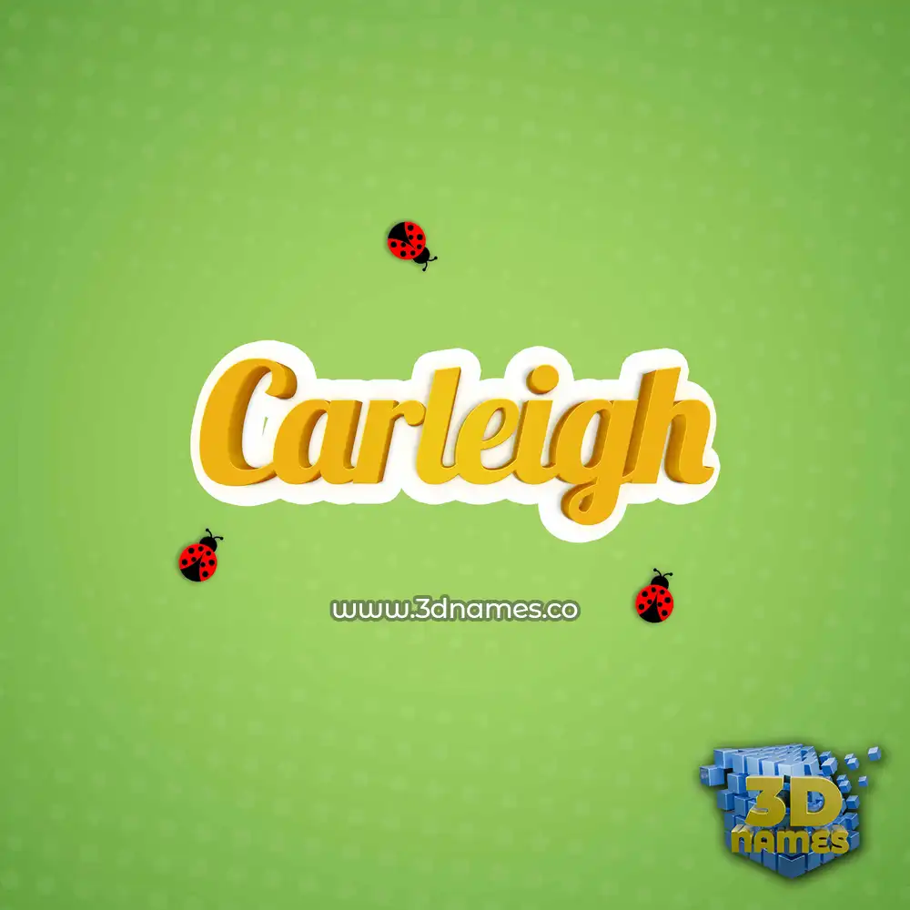 carleigh in Ladybugs style - 3D name wallpaper