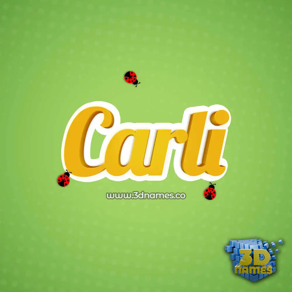 carli in Ladybugs style - 3D name wallpaper