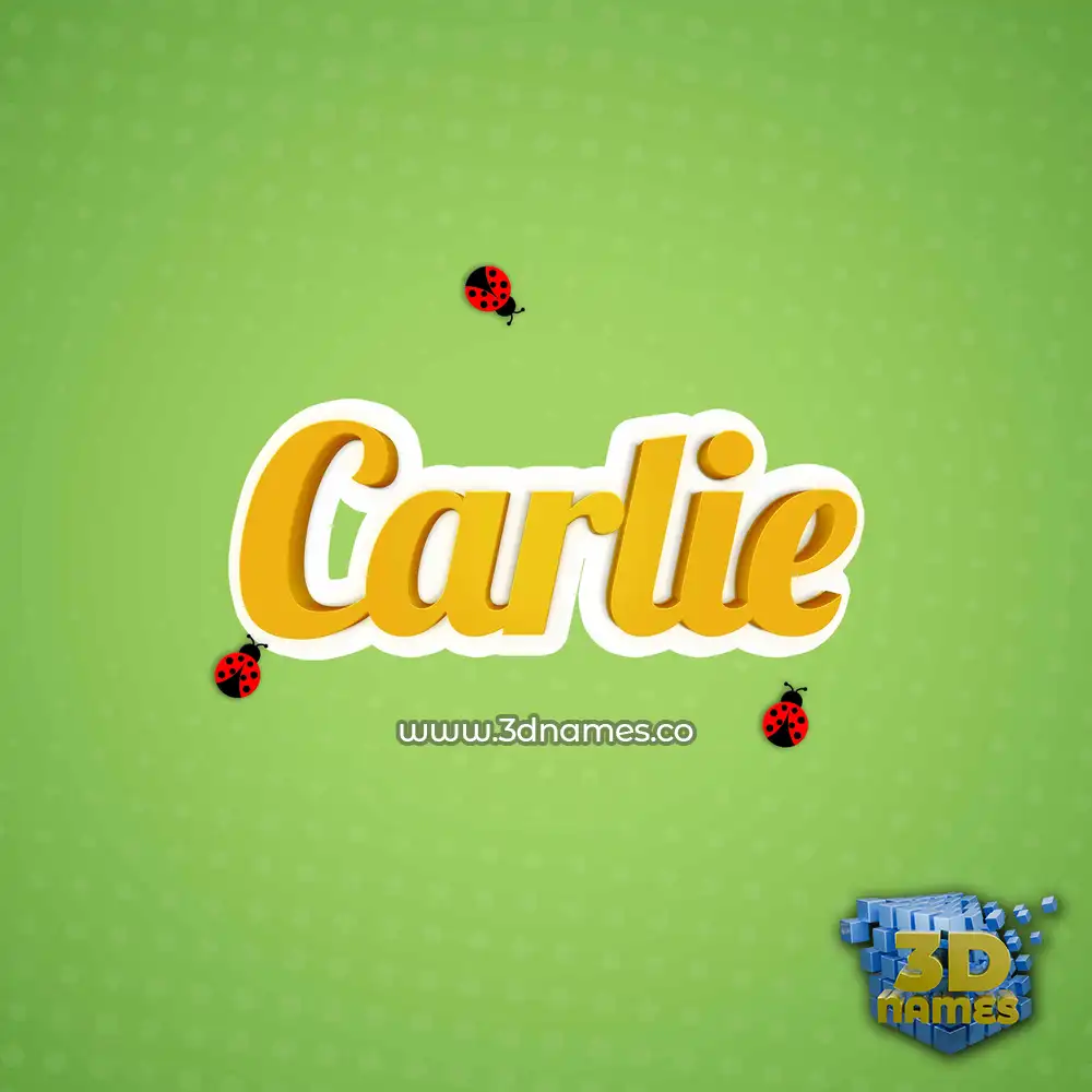 carlie in Ladybugs style - 3D name wallpaper