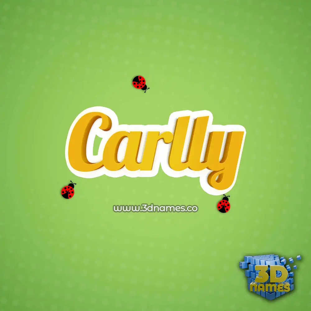 carlly in Ladybugs style - 3D name wallpaper