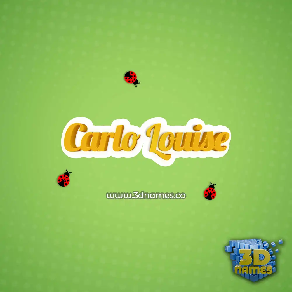 carlo louise in Ladybugs style - 3D name wallpaper