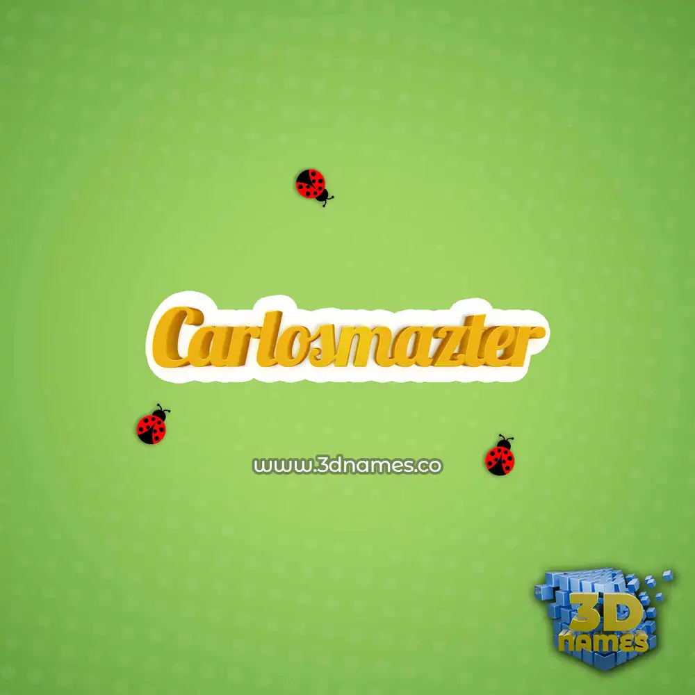 carlosmazter in Ladybugs style - 3D name wallpaper