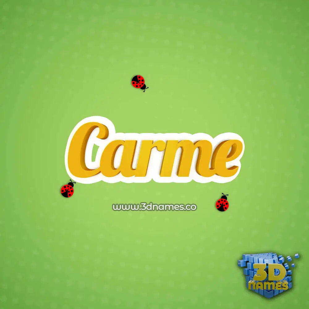 carme in Ladybugs style - 3D name wallpaper