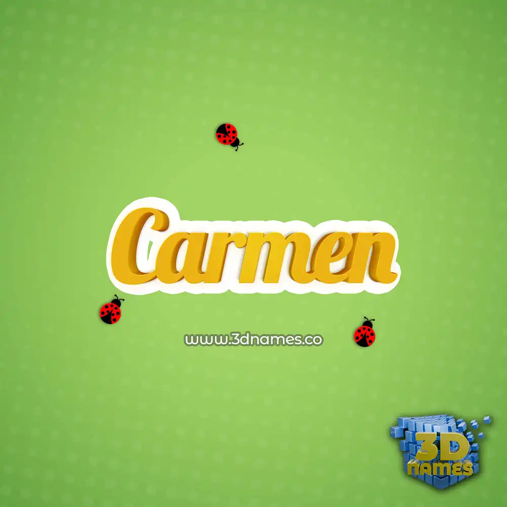 carmen in Ladybugs style - 3D name wallpaper