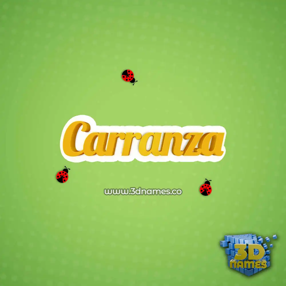 carranza in Ladybugs style - 3D name wallpaper