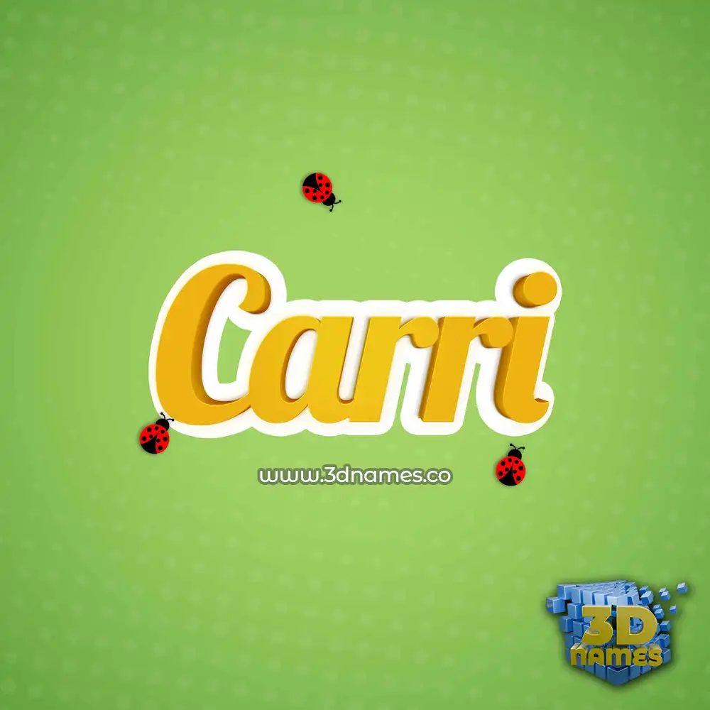 carri in Ladybugs style - 3D name wallpaper
