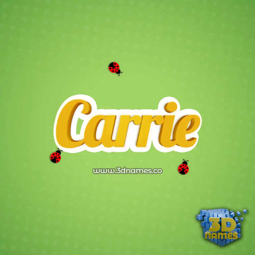 carrie in Ladybugs style - 3D name wallpaper