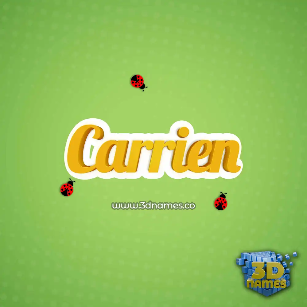 carrien in Ladybugs style - 3D name wallpaper