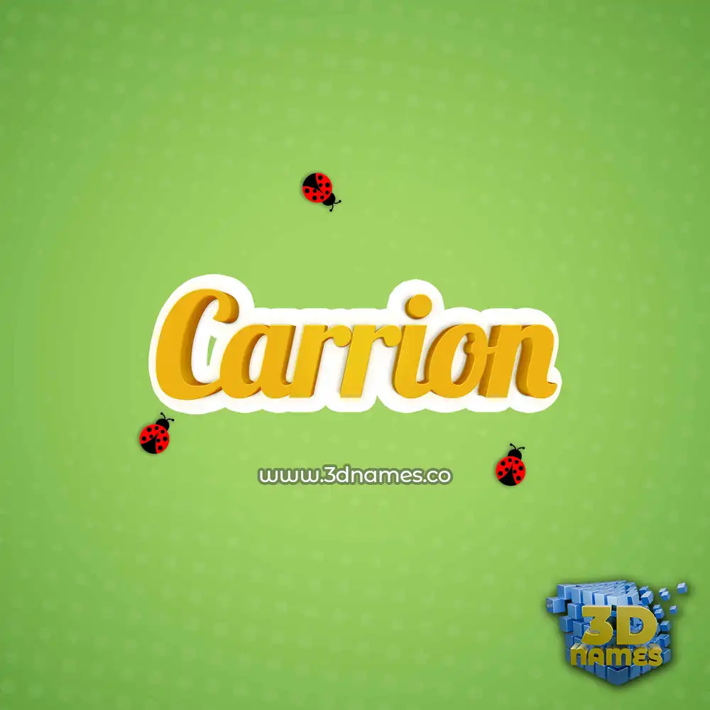 carrion in Ladybugs style - 3D name wallpaper