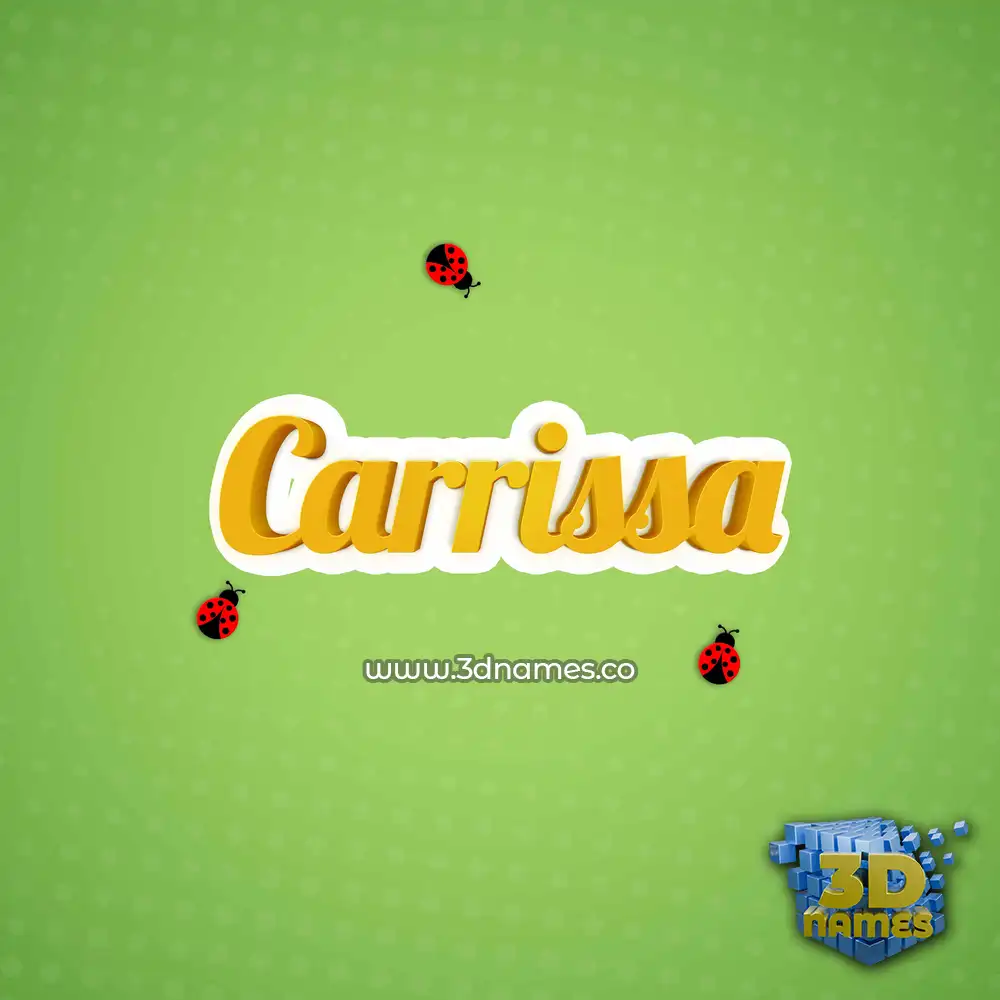 carrissa in Ladybugs style - 3D name wallpaper