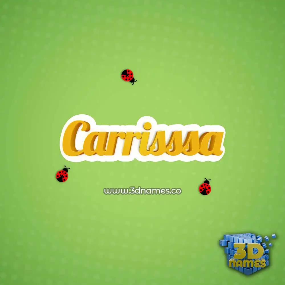 carrisssa in Ladybugs style - 3D name wallpaper