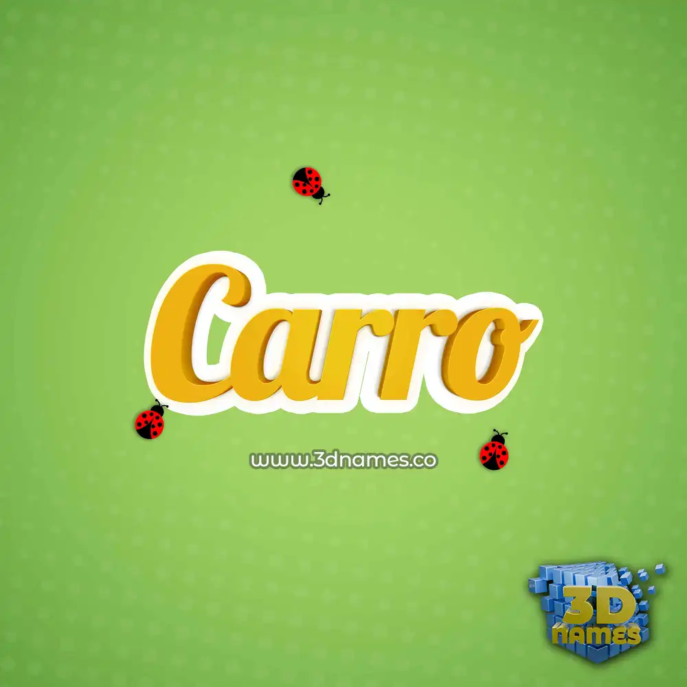 carro in Ladybugs style - 3D name wallpaper