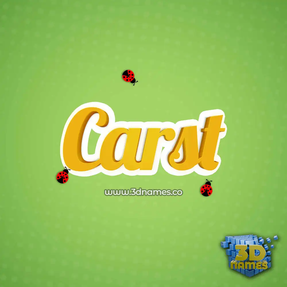 carst in Ladybugs style - 3D name wallpaper