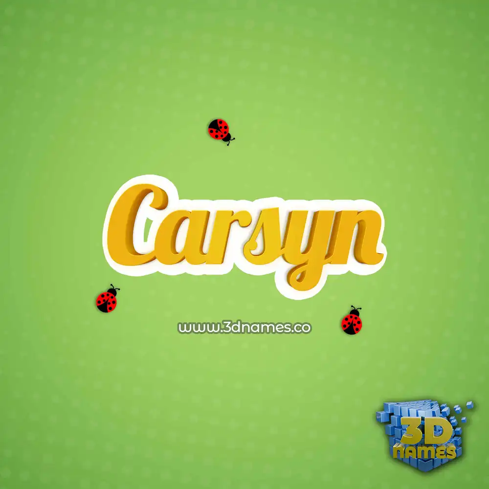 carsyn in Ladybugs style - 3D name wallpaper