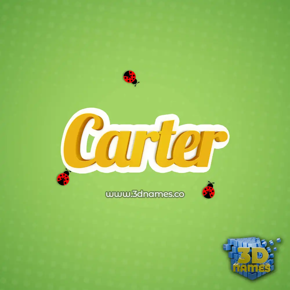 carter in Ladybugs style - 3D name wallpaper