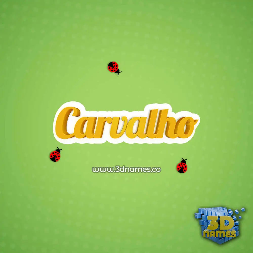 carvalho in Ladybugs style - 3D name wallpaper