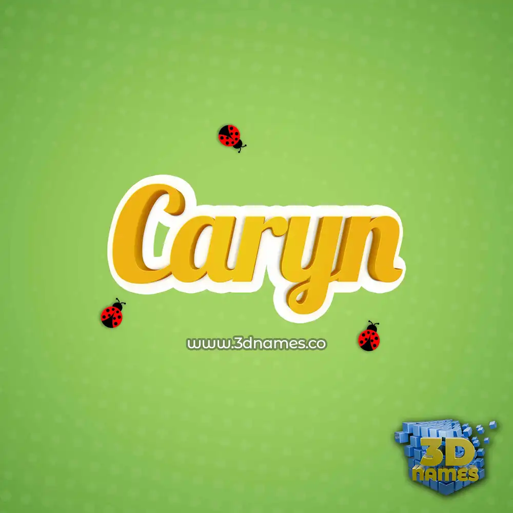 caryn in Ladybugs style - 3D name wallpaper