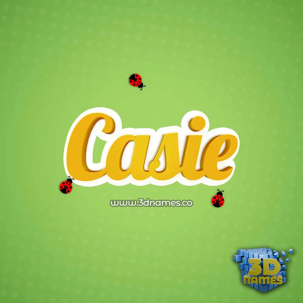 casie in Ladybugs style - 3D name wallpaper
