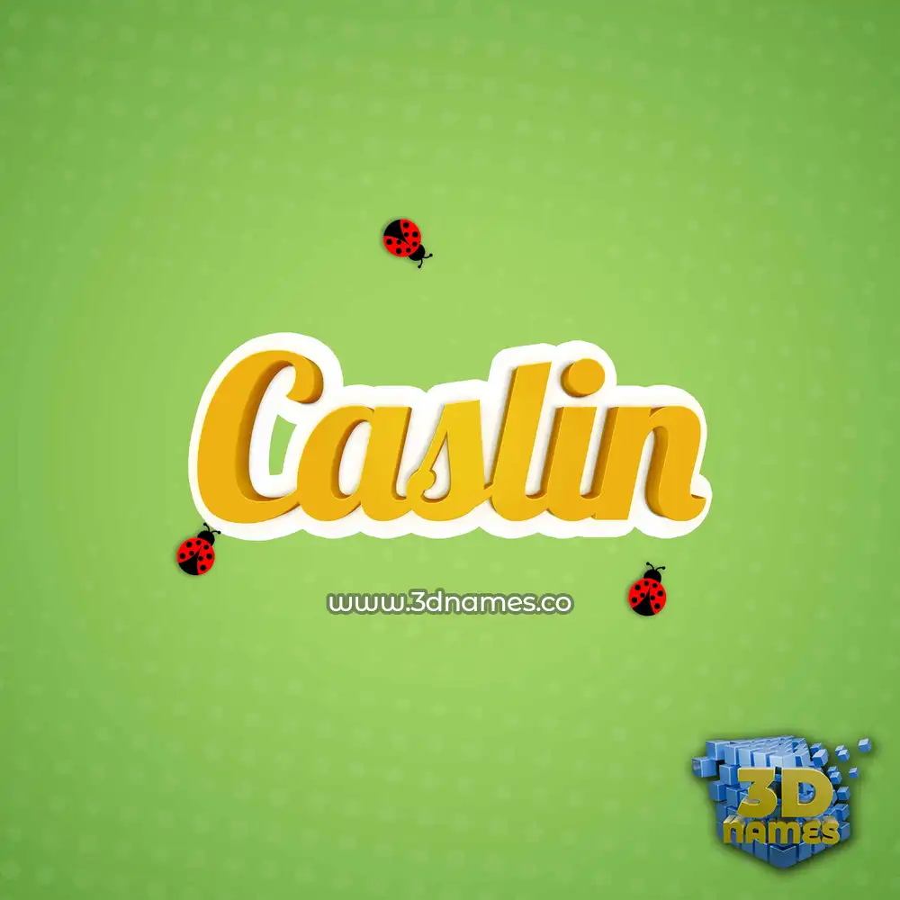 caslin in Ladybugs style - 3D name wallpaper