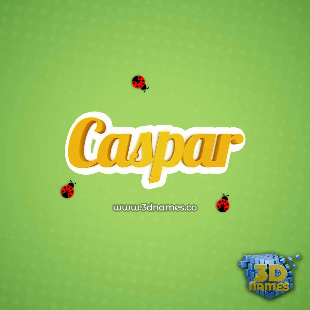 caspar in Ladybugs style - 3D name wallpaper