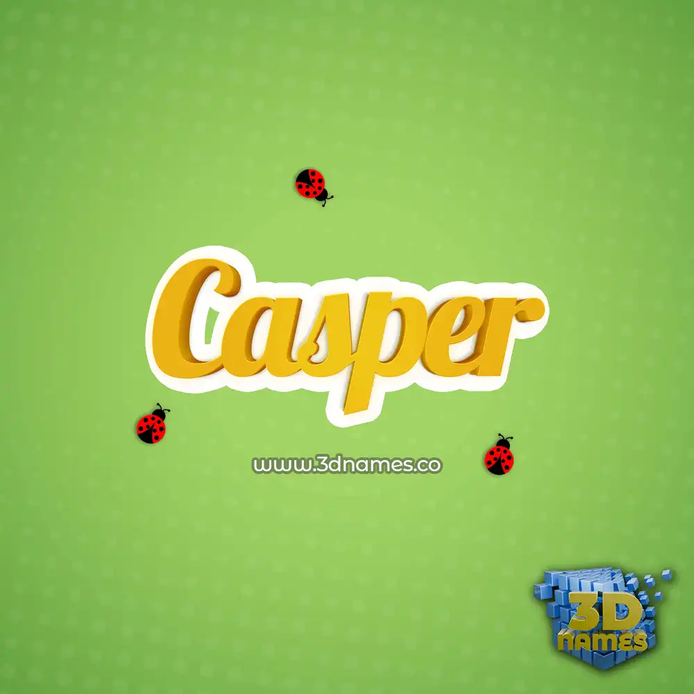 casper in Ladybugs style - 3D name wallpaper