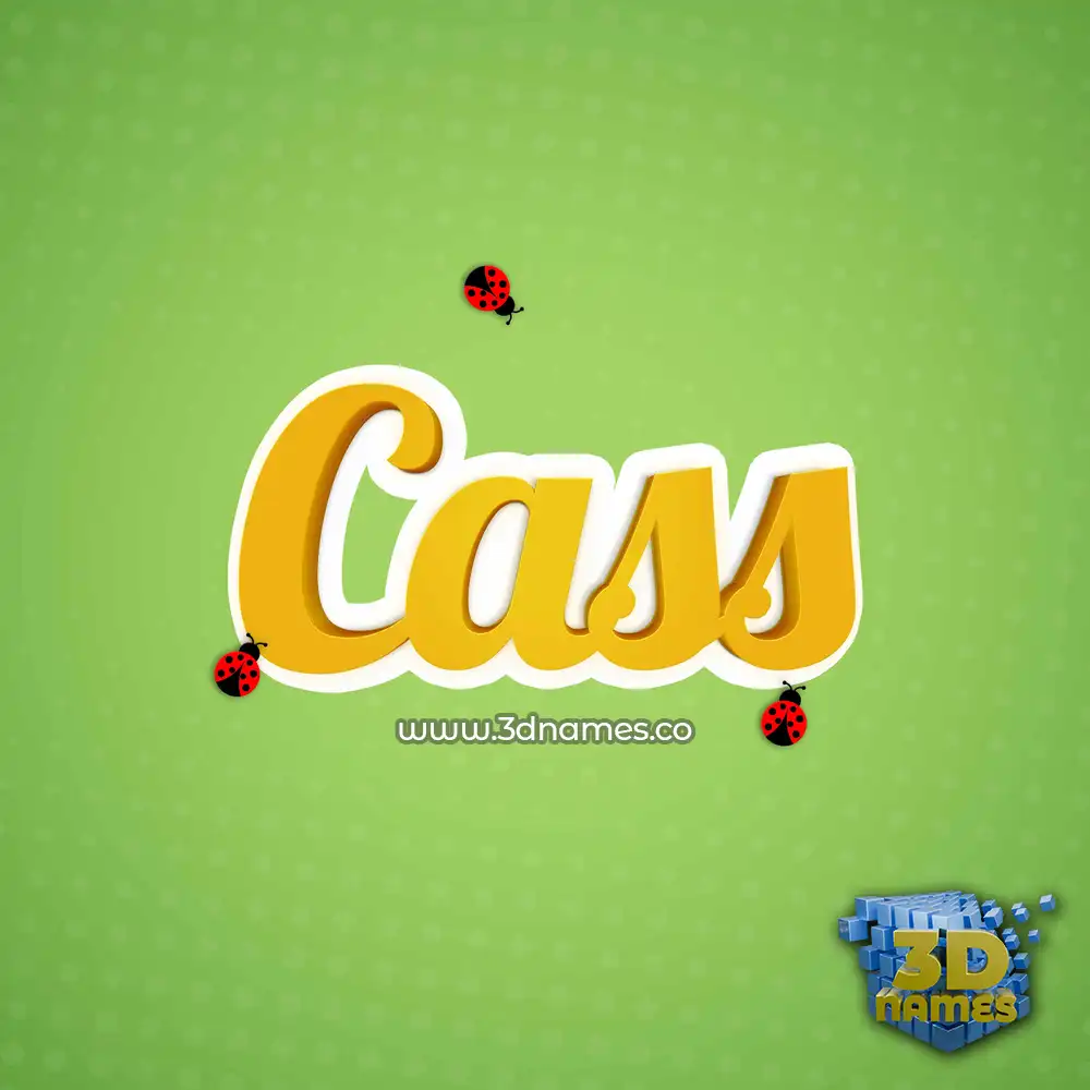 cass in Ladybugs style - 3D name wallpaper