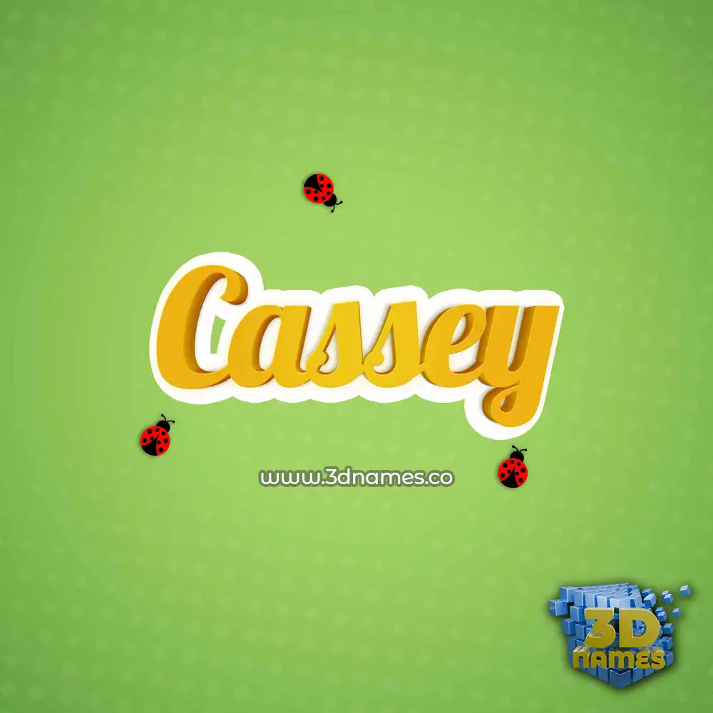 cassey in Ladybugs style - 3D name wallpaper