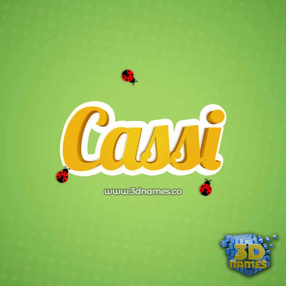cassi in Ladybugs style - 3D name wallpaper