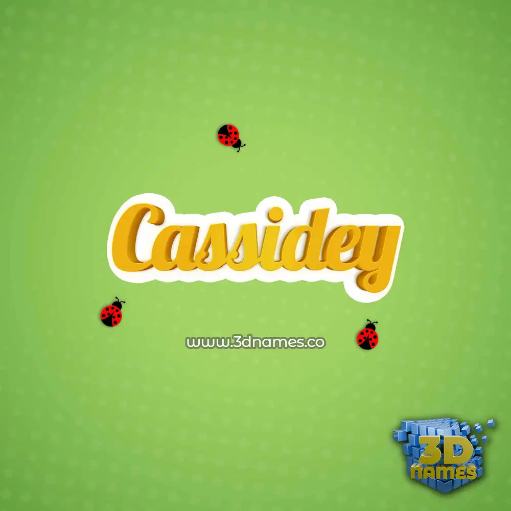 cassidey in Ladybugs style - 3D name wallpaper