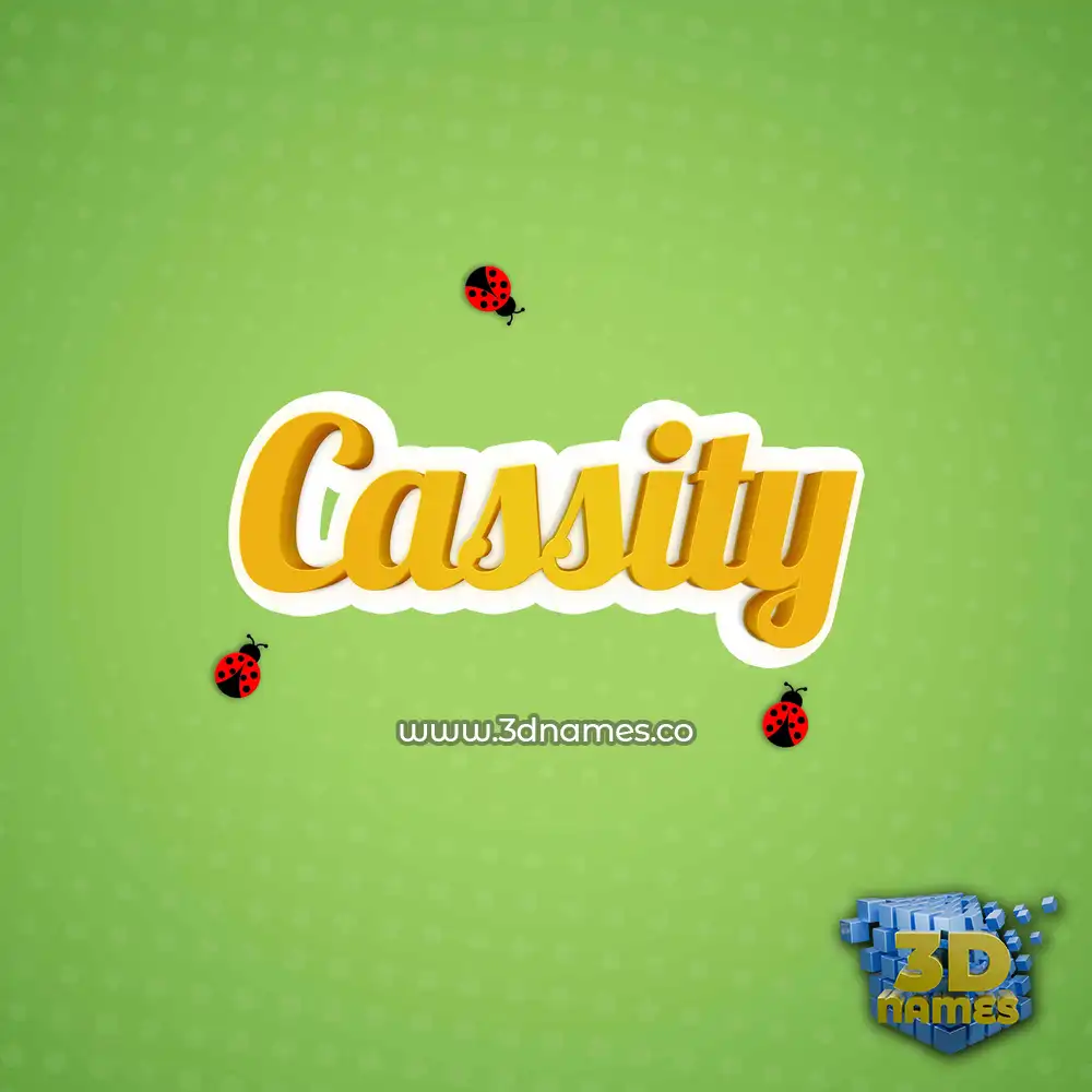 cassity in Ladybugs style - 3D name wallpaper