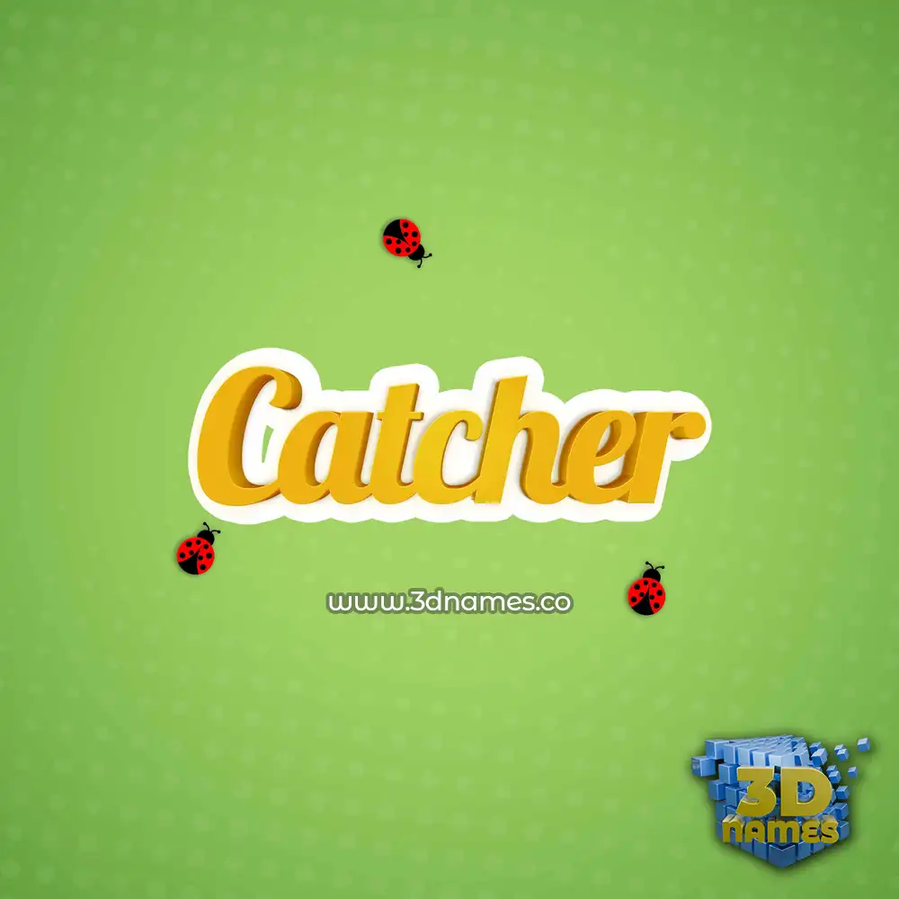 catcher in Ladybugs style - 3D name wallpaper