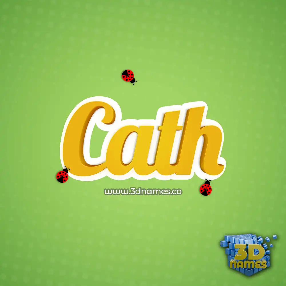 cath in Ladybugs style - 3D name wallpaper