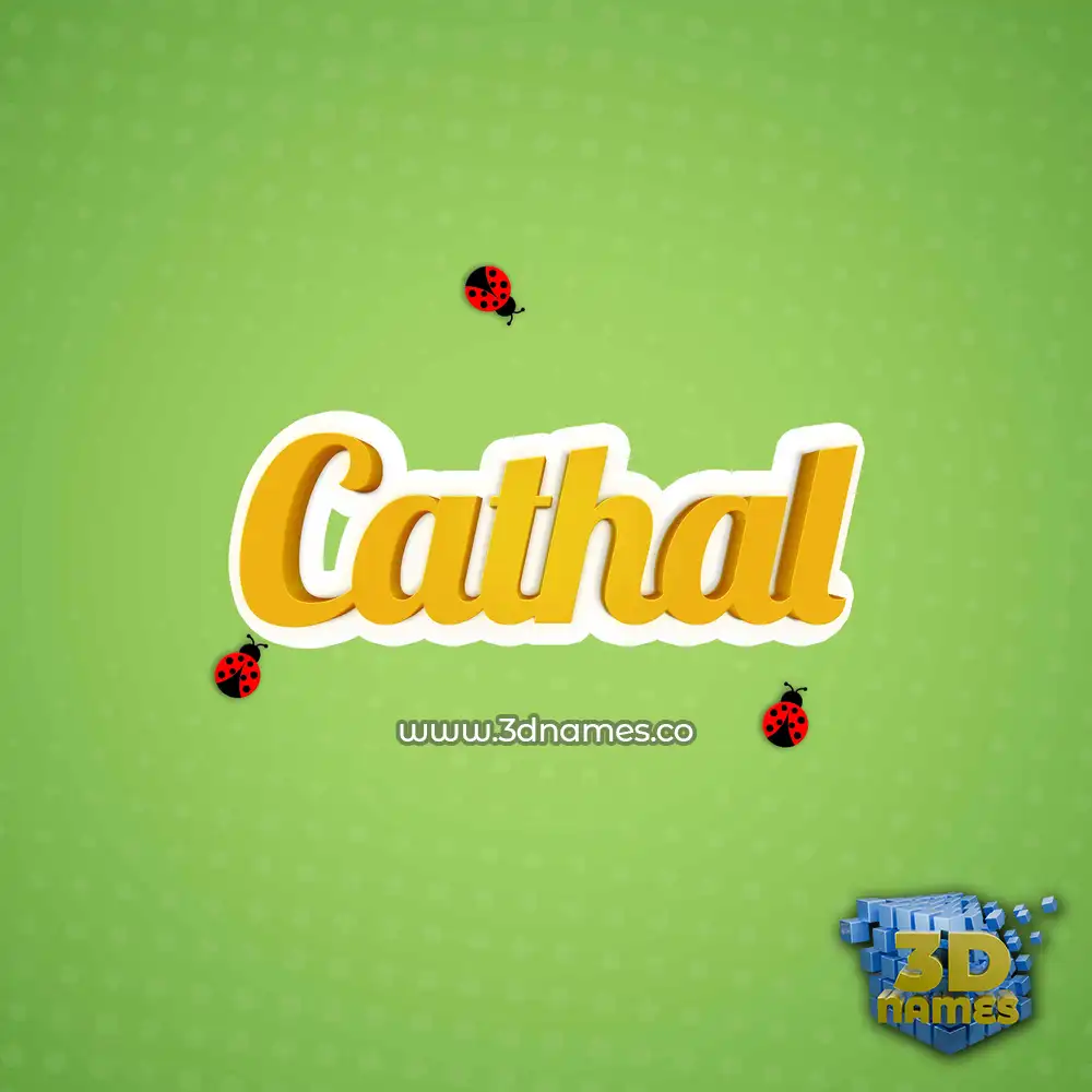 cathal in Ladybugs style - 3D name wallpaper