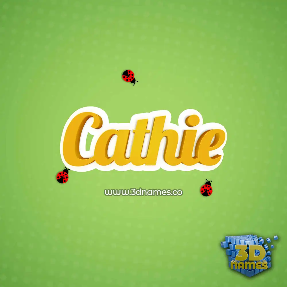 cathie in Ladybugs style - 3D name wallpaper