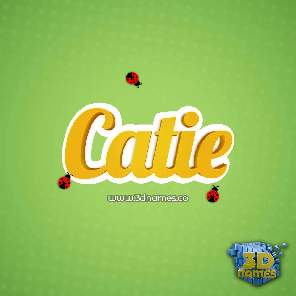 catie in Ladybugs style - 3D name wallpaper