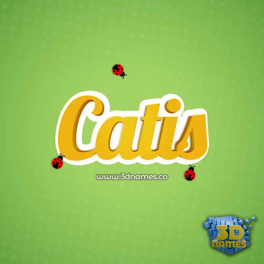 catis in Ladybugs style - 3D name wallpaper
