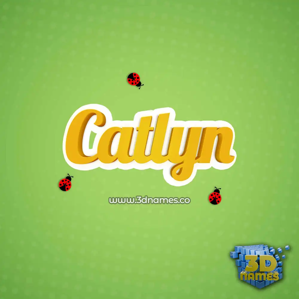 catlyn in Ladybugs style - 3D name wallpaper