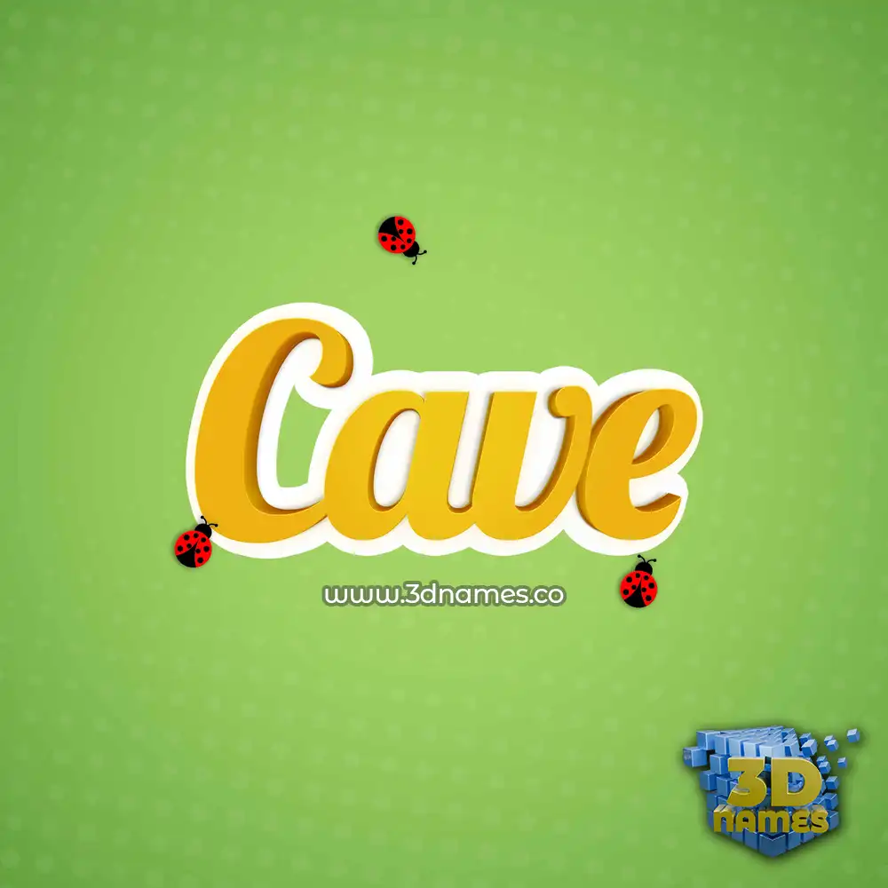 cave in Ladybugs style - 3D name wallpaper