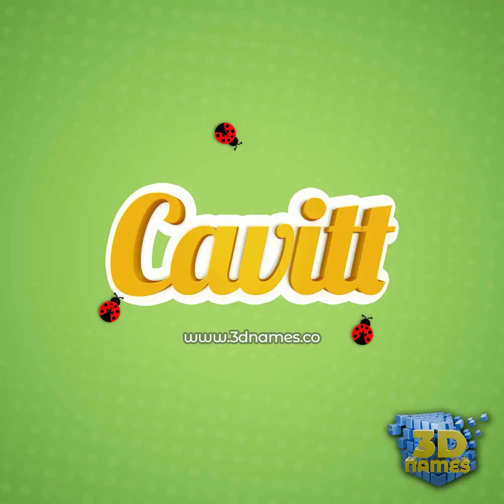 cavitt in Ladybugs style - 3D name wallpaper