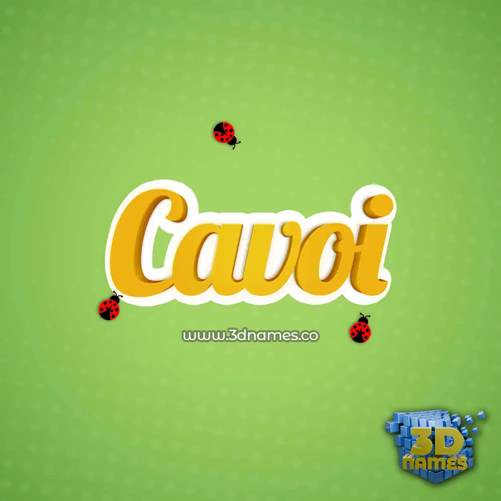 cavoi in Ladybugs style - 3D name wallpaper