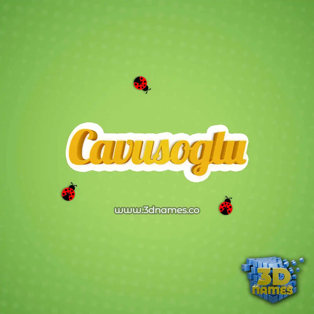 cavusoglu in Ladybugs style - 3D name wallpaper