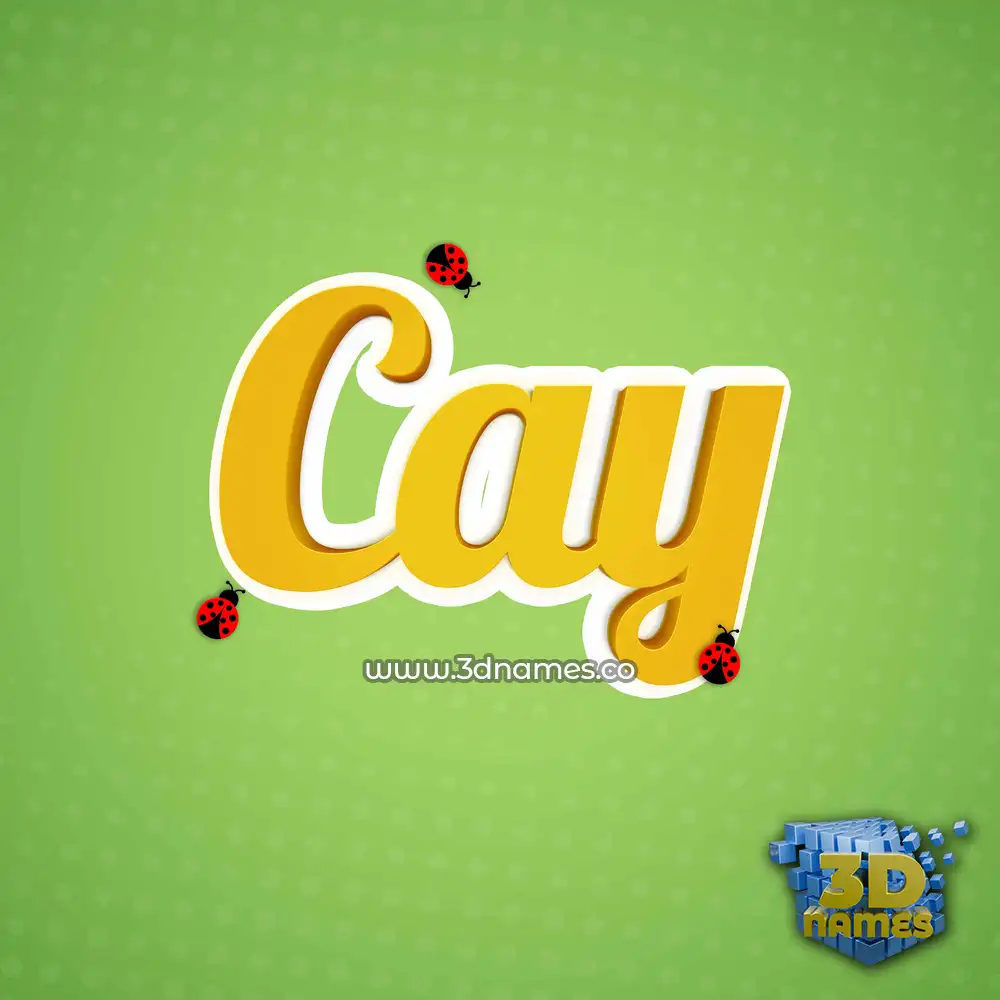 cay in Ladybugs style - 3D name wallpaper