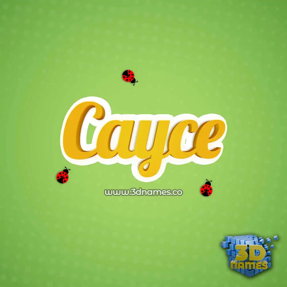cayce in Ladybugs style - 3D name wallpaper