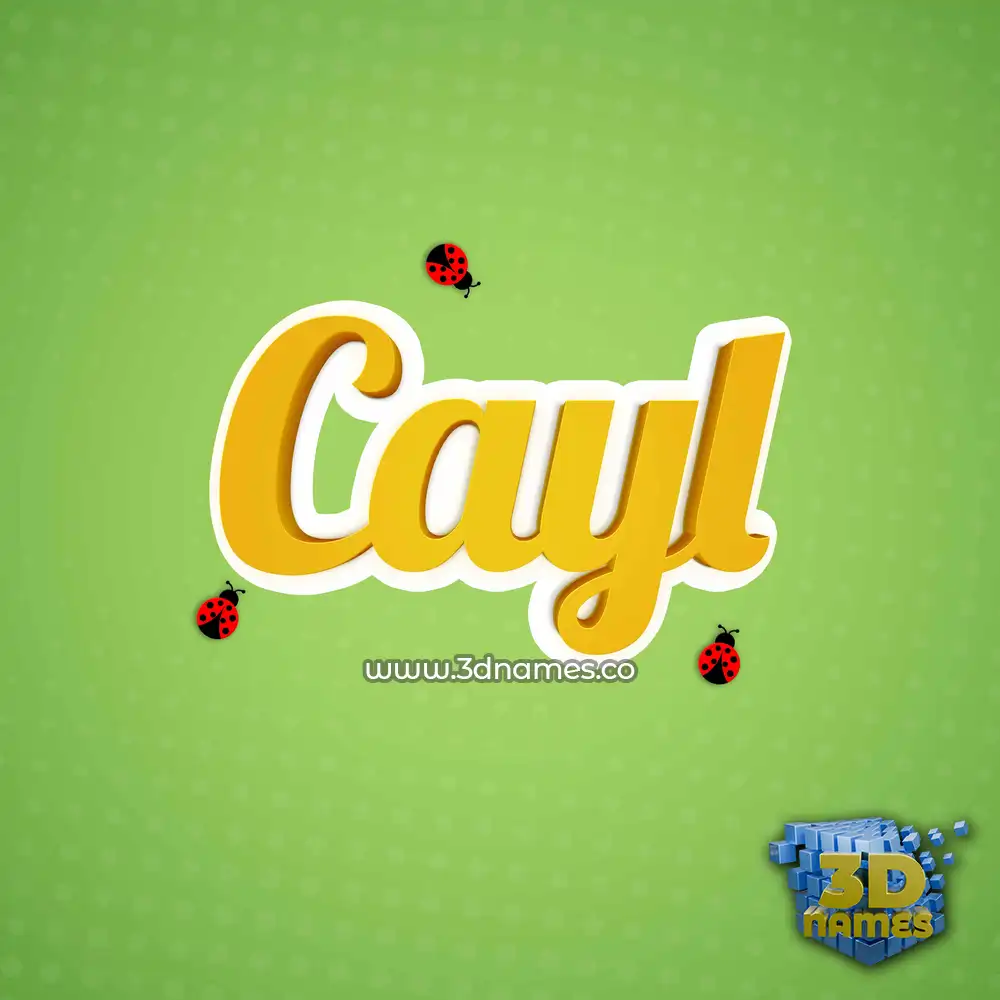 cayl in Ladybugs style - 3D name wallpaper