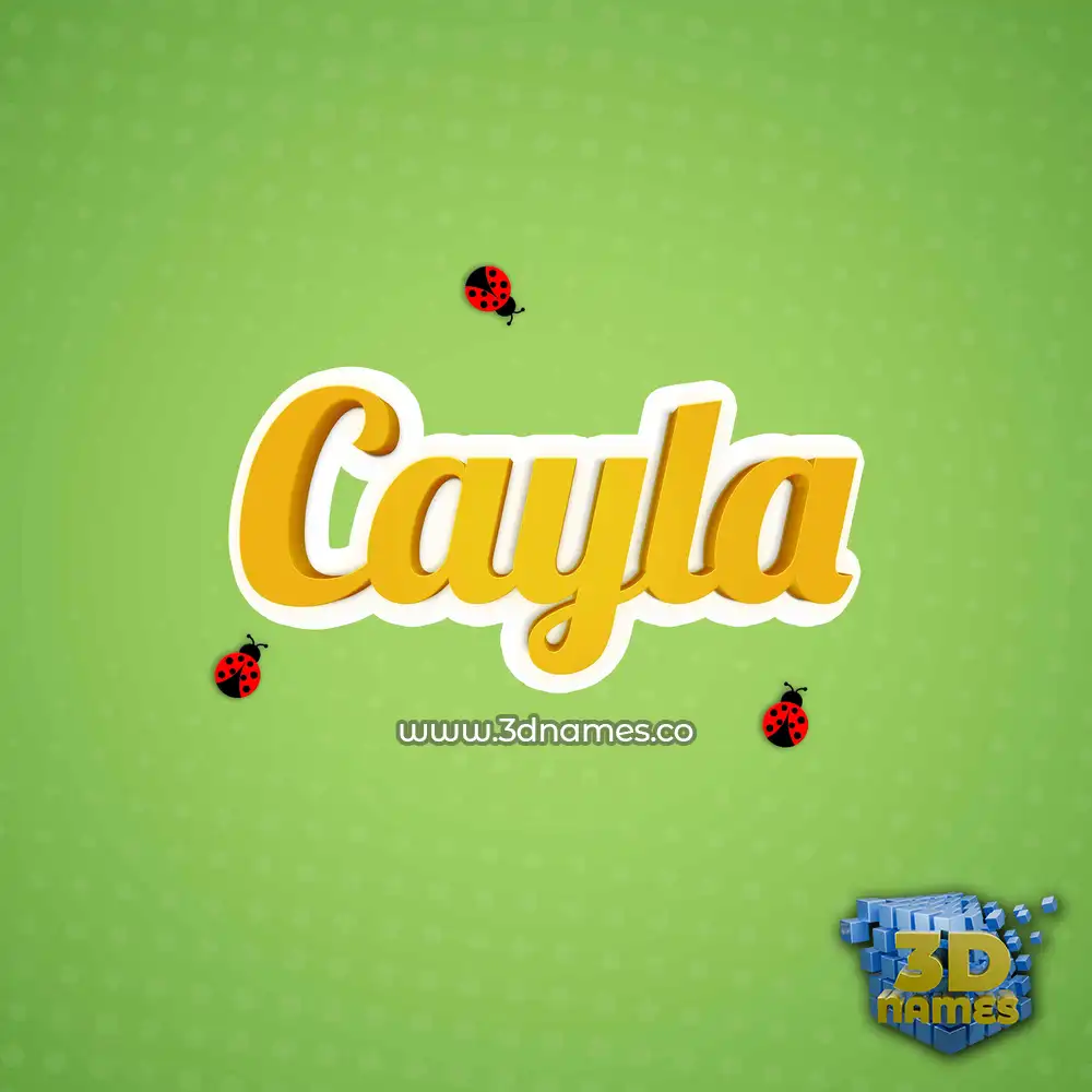 cayla in Ladybugs style - 3D name wallpaper
